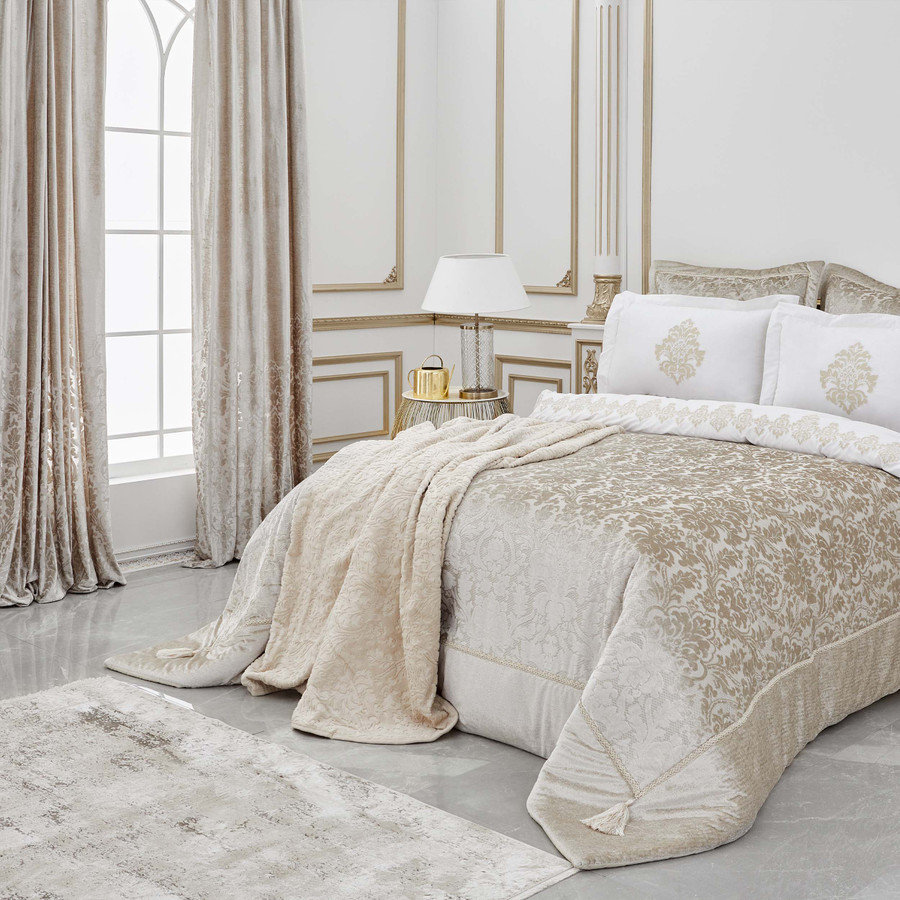 Karaca Home Volante Gold Perde Hediyeli 12 Parça Çeyiz Seti