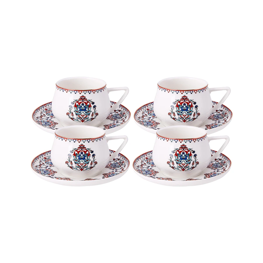 Karaca Nakkaş 4 Kişilik Çay Fincan Takımı 210 ml
