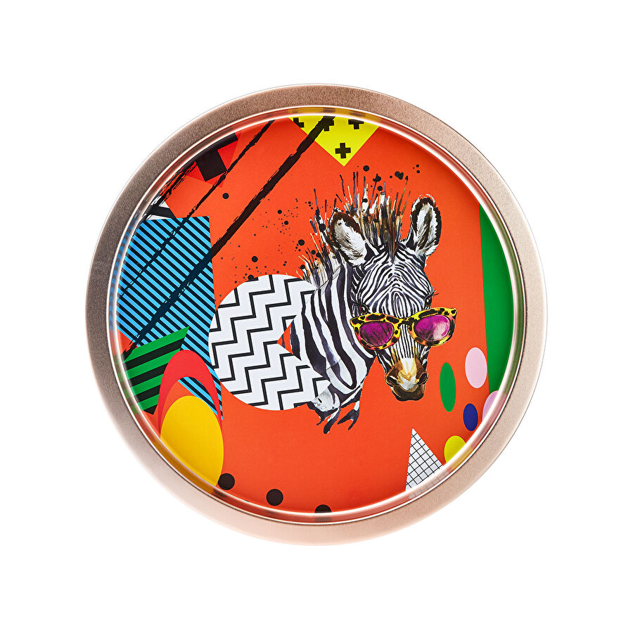 Karaca Zebra Metal Yuvarlak Tepsi