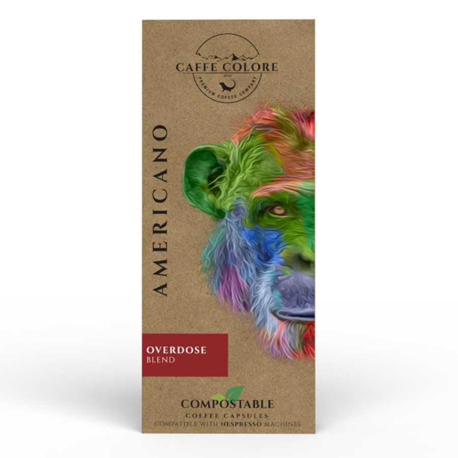 Caffe Colore Americano Overdose Blend Doğada Çözülebilir Kapsül Kahve - 10'lu