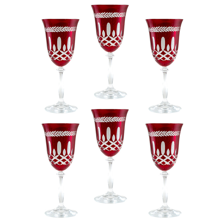 Jumbo Double Face 6 Parça Kadeh Seti Kırmızı