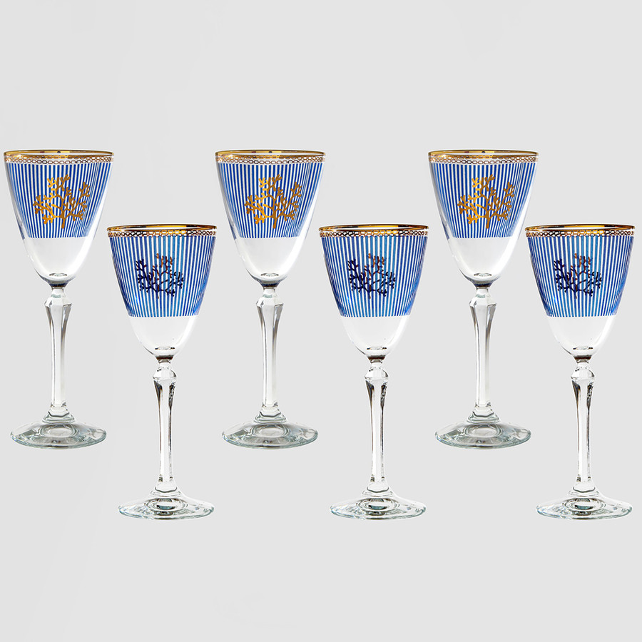Jumbo Blue Marin 6 Parça Kadeh Takımı