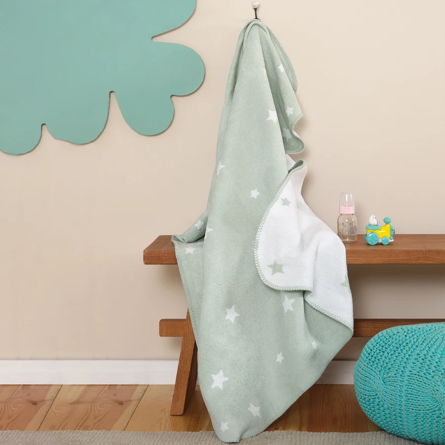 Karaca Home Star Mint Bebek Pamuk Battaniye