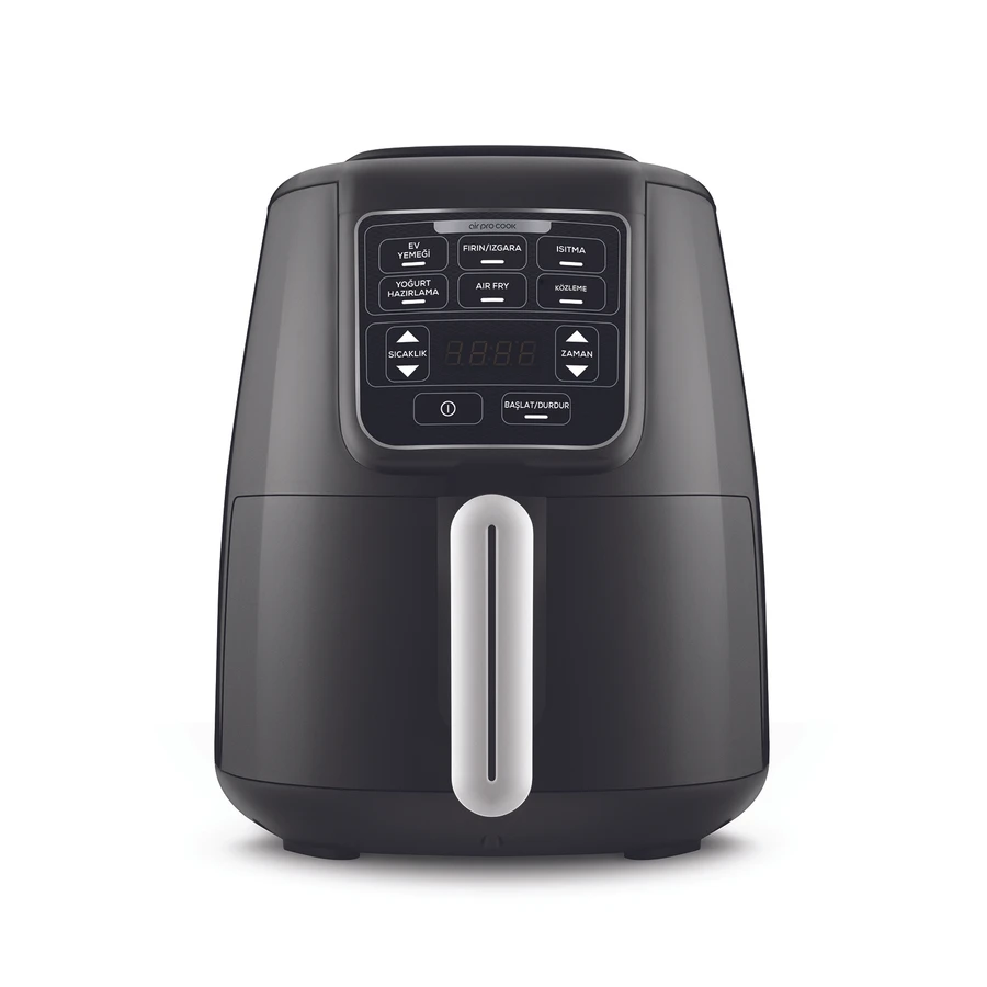 Karaca Air Pro Cook 3 in 1 XL Ev Yemeği, Közleme, Airfryer Black Silver 4L