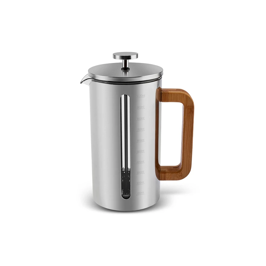 Karaca Poly Wood Borosilikat Cam French Press 1000 ml