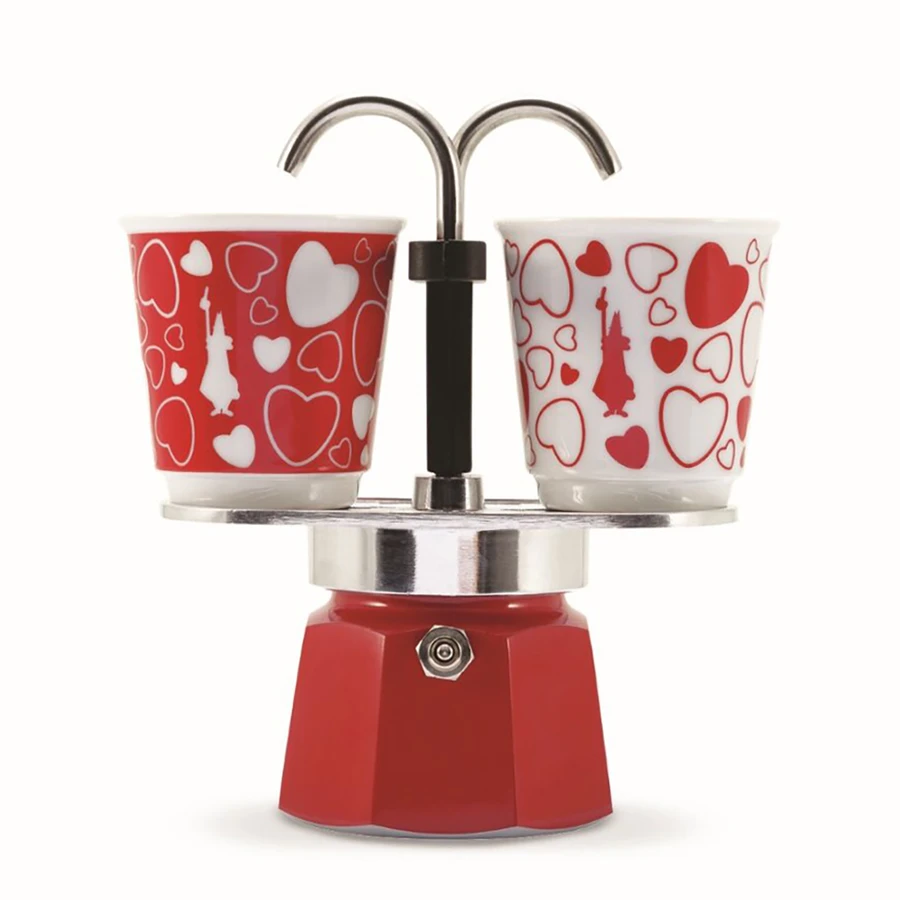 Bialetti Mini Express Mokapot Coure ve 2 Fincan Seti