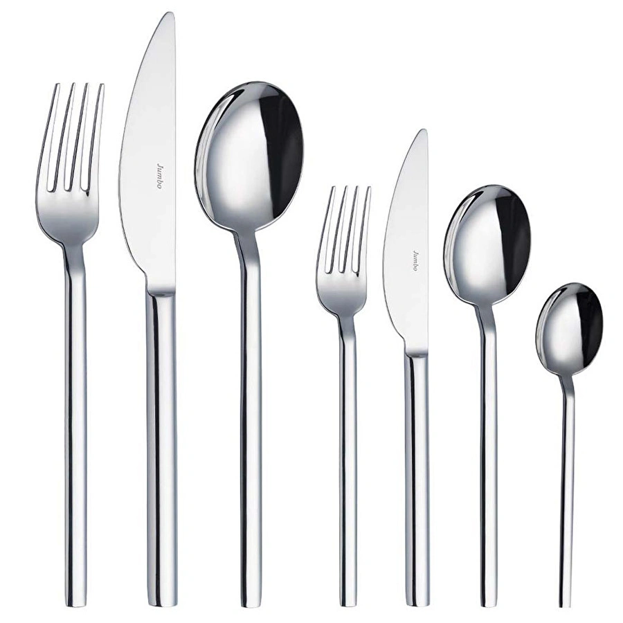 Jumbo 8100 89 Parça 12 Kişilik Çatal Kaşık Bıçak ve Servis Seti