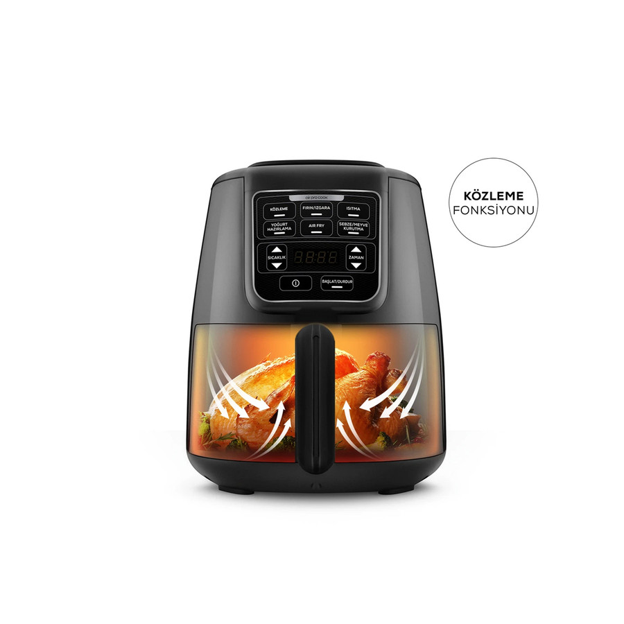 Karaca Air Pro Cook Köz XL Airfryer Black Shine