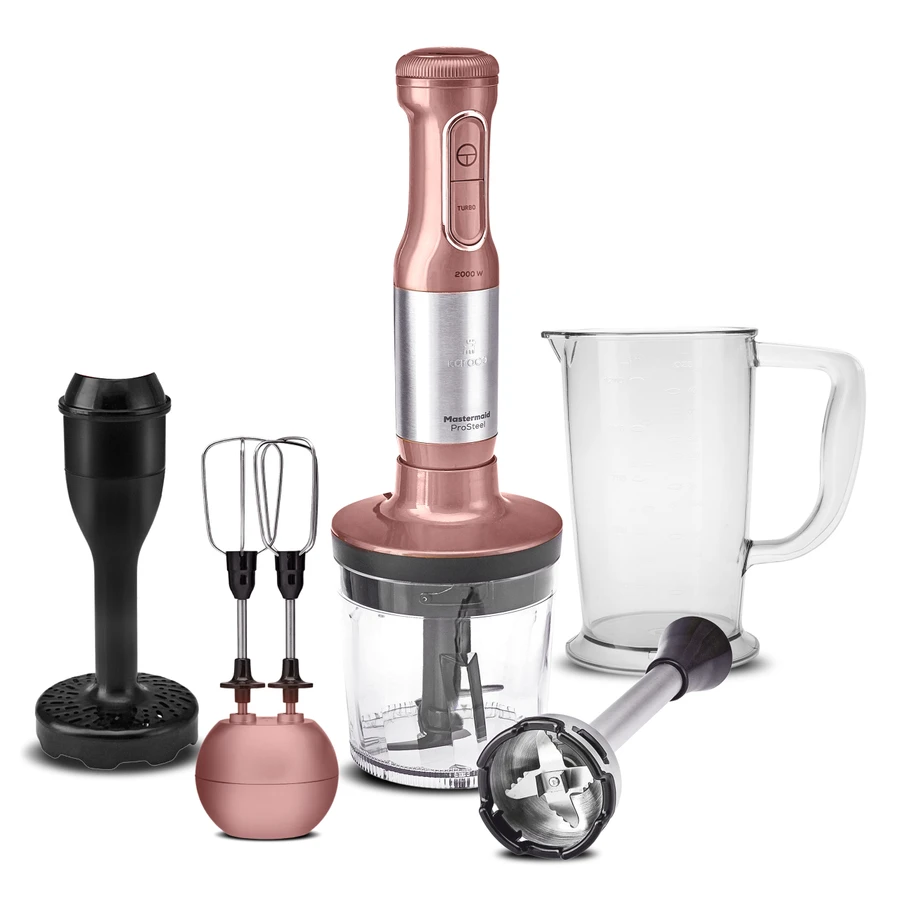 Karaca Mastermaid Prosteel Uzun Blender Ayaklı 6 Bıçaklı Blender Seti Rosegold Inox 2000 W