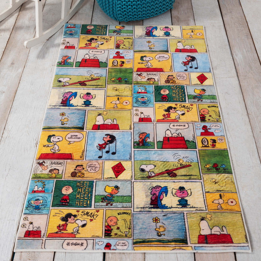 Peanuts by Karaca Home Snoopy Vintage Ekstra Yumuşak Çocuk Halısı 80 cm x 150 cm