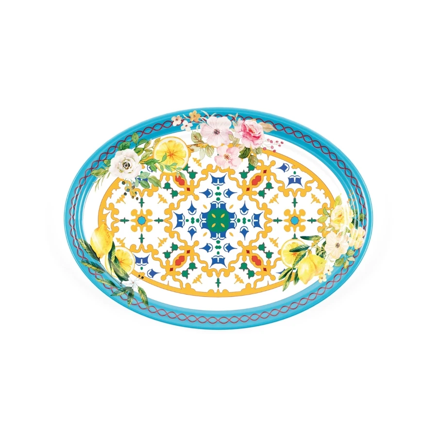 Guzzini Flower Lemon Oval Tabak 35,5 cm x 25,5 cm x 3 cm