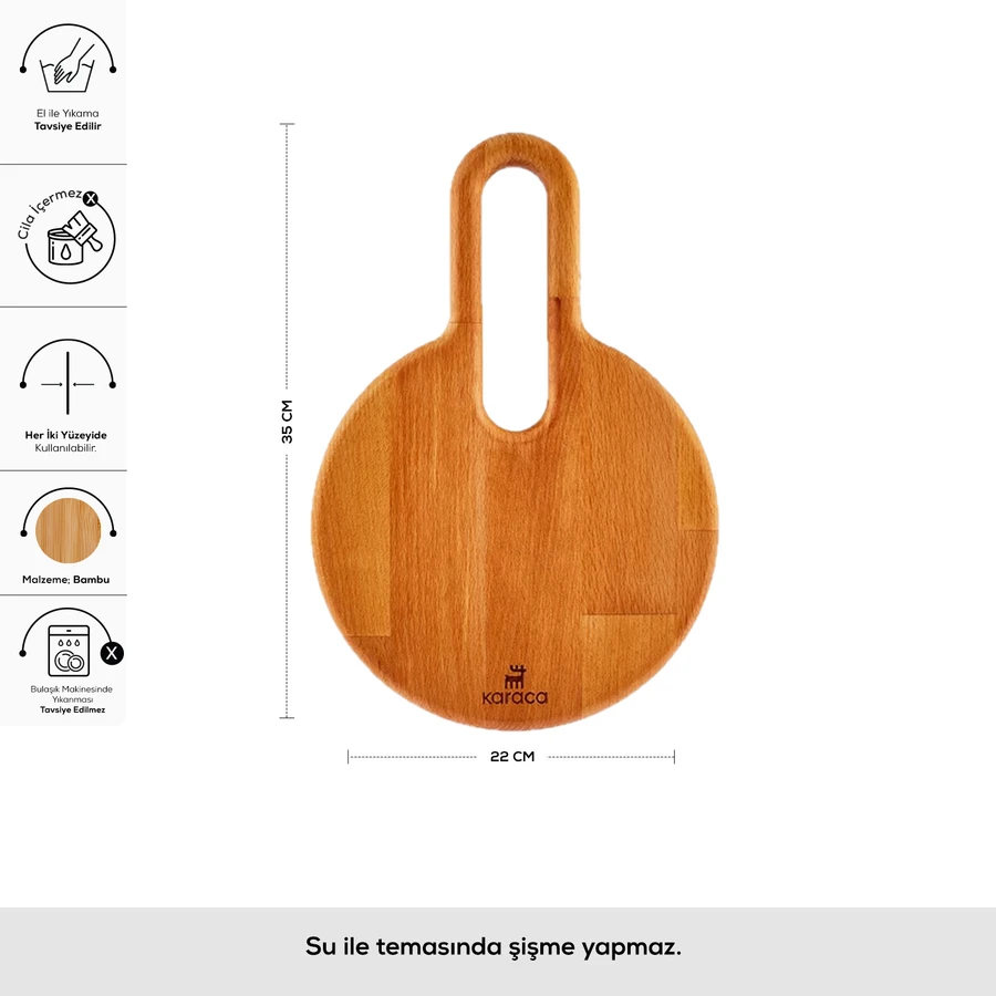 Karaca Urbanwood Round Kesme Tahtası Small