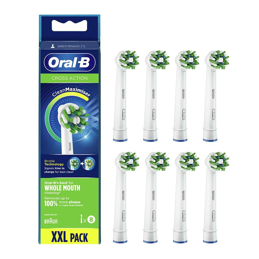 Oral B Pro Cross Action 8'li Diş Fırçası Yedek Başlığı EB50 Beyaz