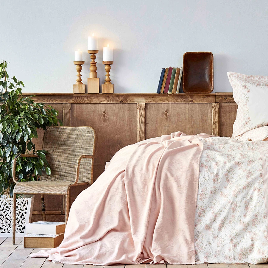 Karaca Home Enila Pembe Rnf Çift Kişilik Nevresim ve Jakar Pike Takımı