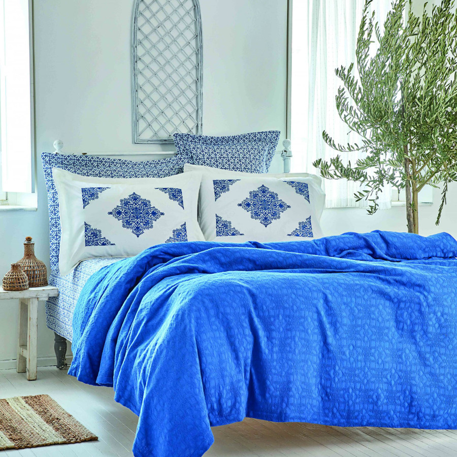 Karaca Home Ikaria Lacivert Çift Kişilik Nish Set
