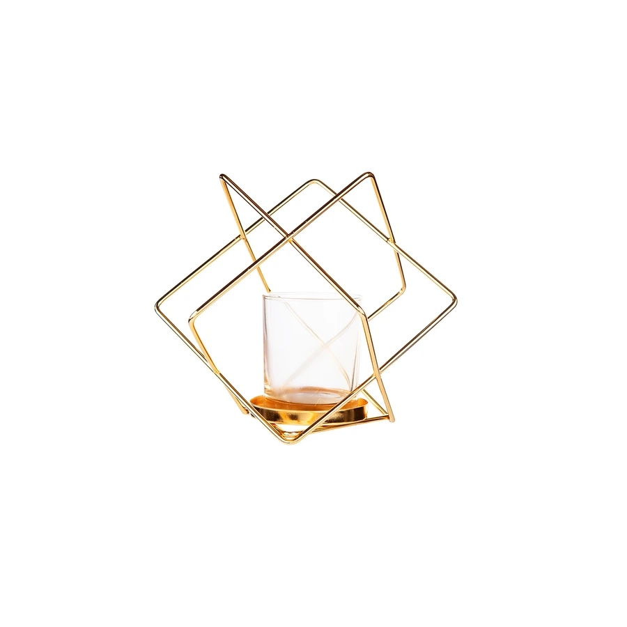 Karaca Home Geometrik Mumluk Gold 20 cm