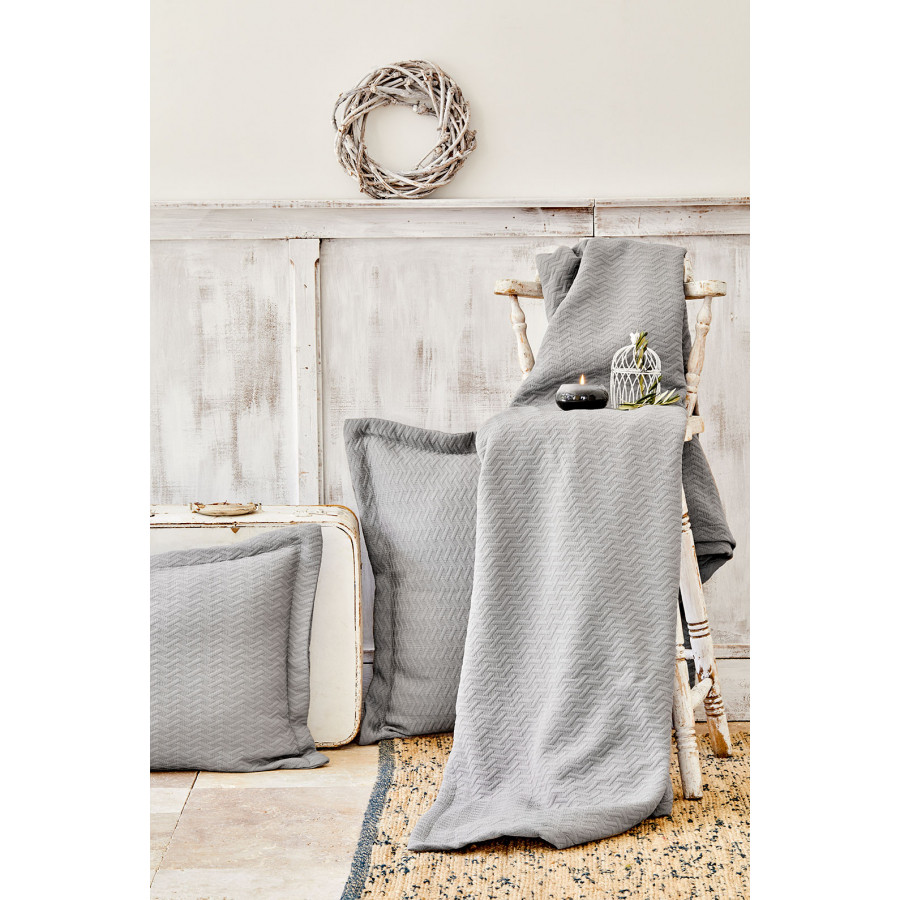Karaca Home Mag Charm Bold Gri Pamuk Saten Çift Kişilik 2li Yastık Kılıfı