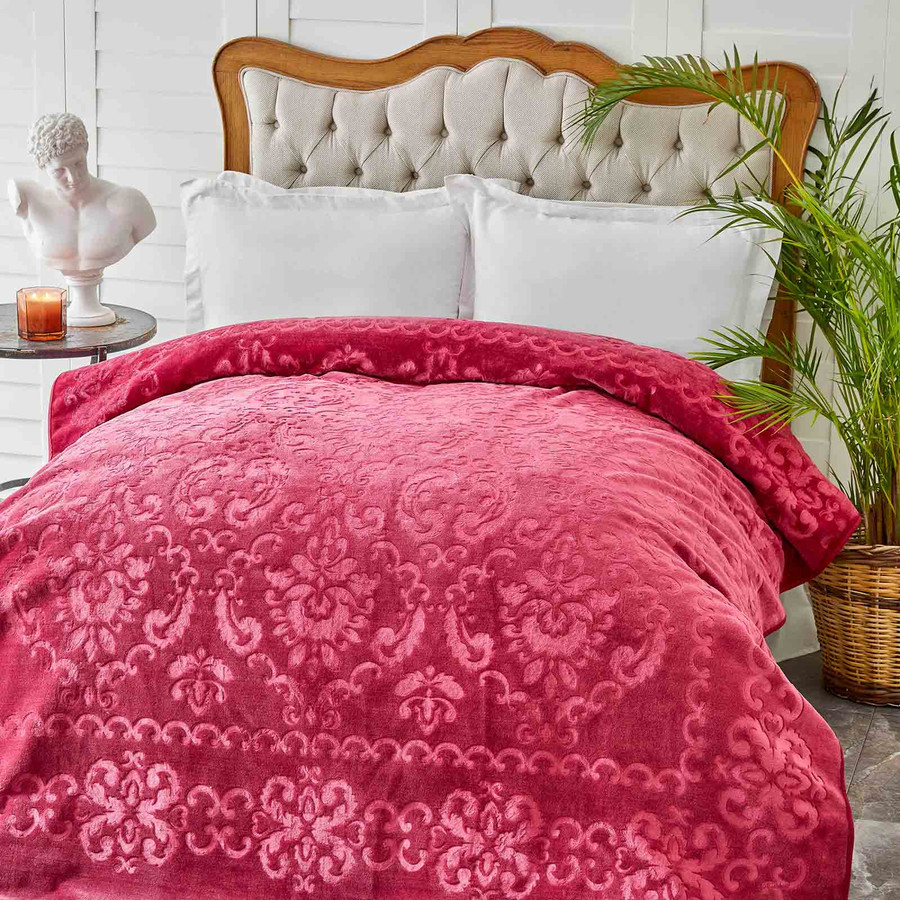Karaca Home Rauqel Best Şarabi Çift Kişilik Pano Embosy Battaniye