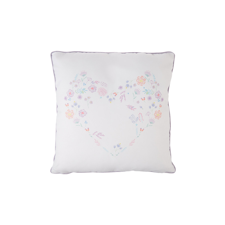 Karaca Home Elenie Lila Baskılı İç Dolgulu Kırlent 45x45cm