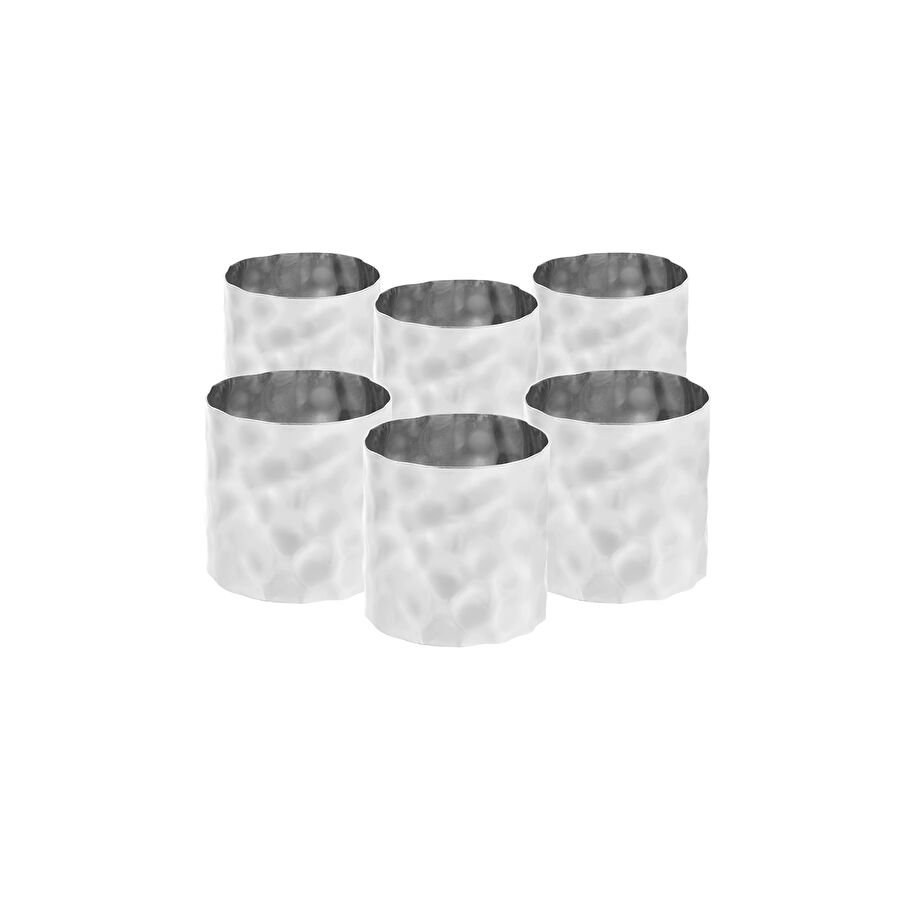 Karaca Home Moroc Peçete Yüzüğü 6'lı Rose Gümüş 4cm