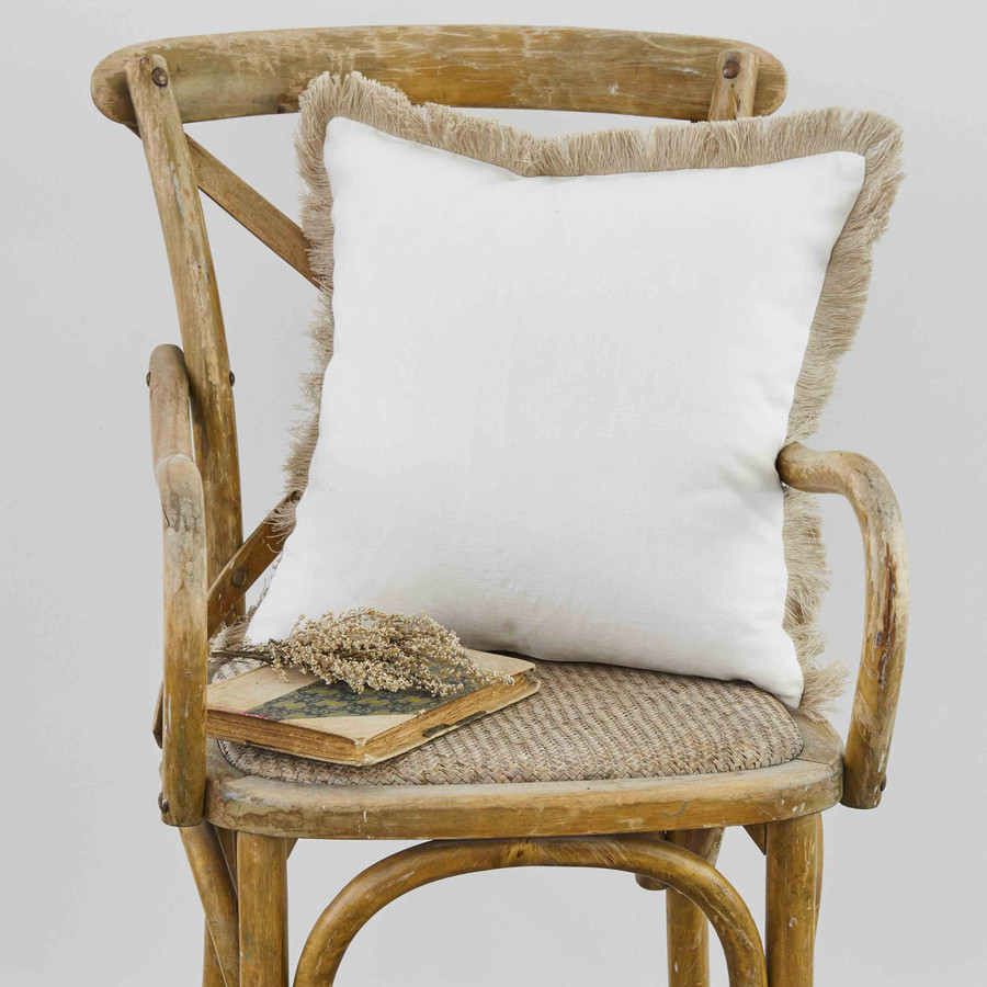 Karaca Home Vesa Fırfırlı Ekru İç Dolgulu Kırlent 45x45 cm