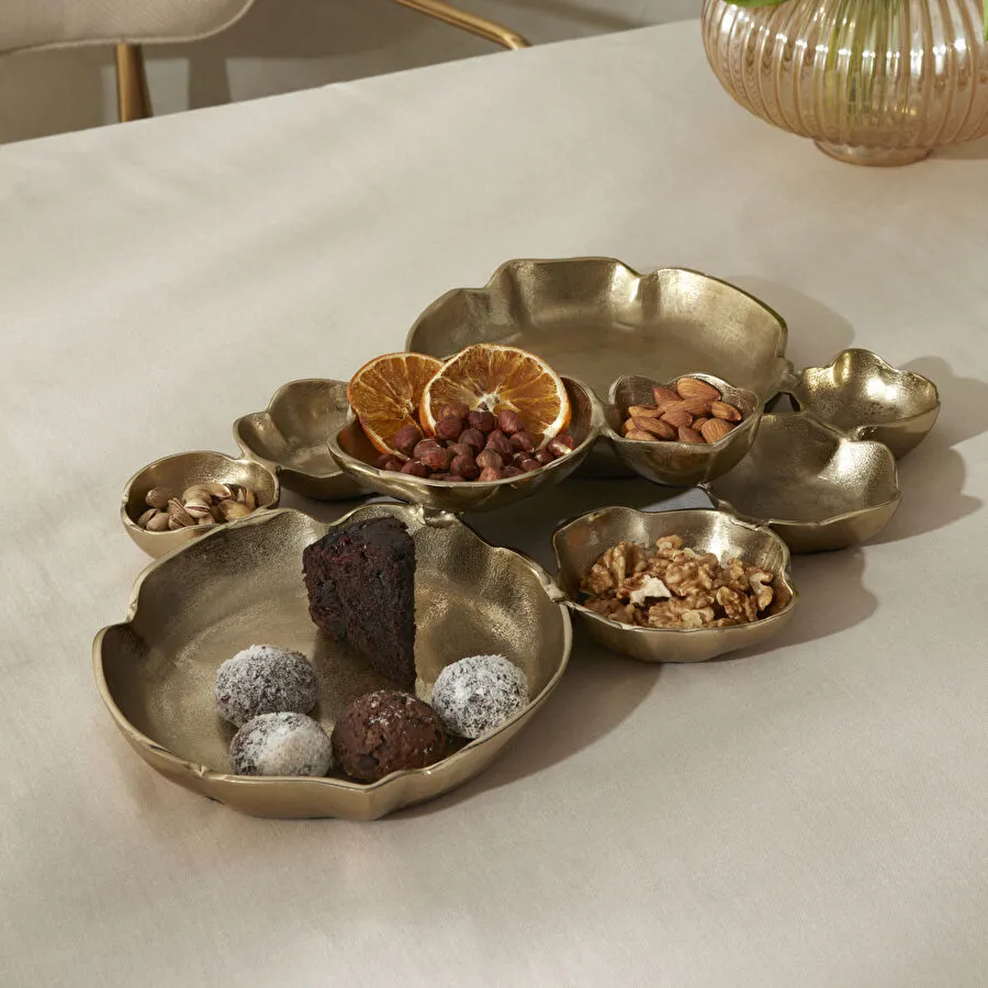 Karaca Home Gold Nest Dekoratif Tabak 50cm