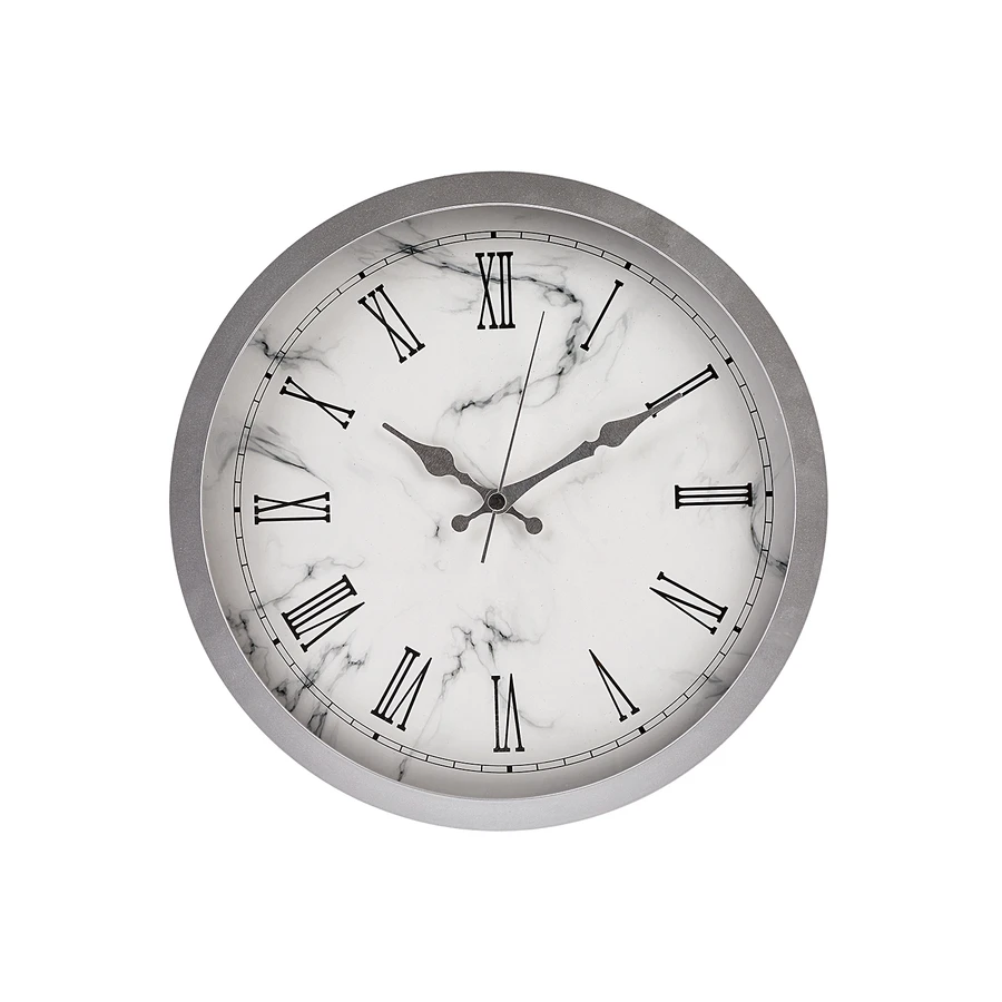 Karaca Home Silver Marble Çerçeveli Duvar Saati