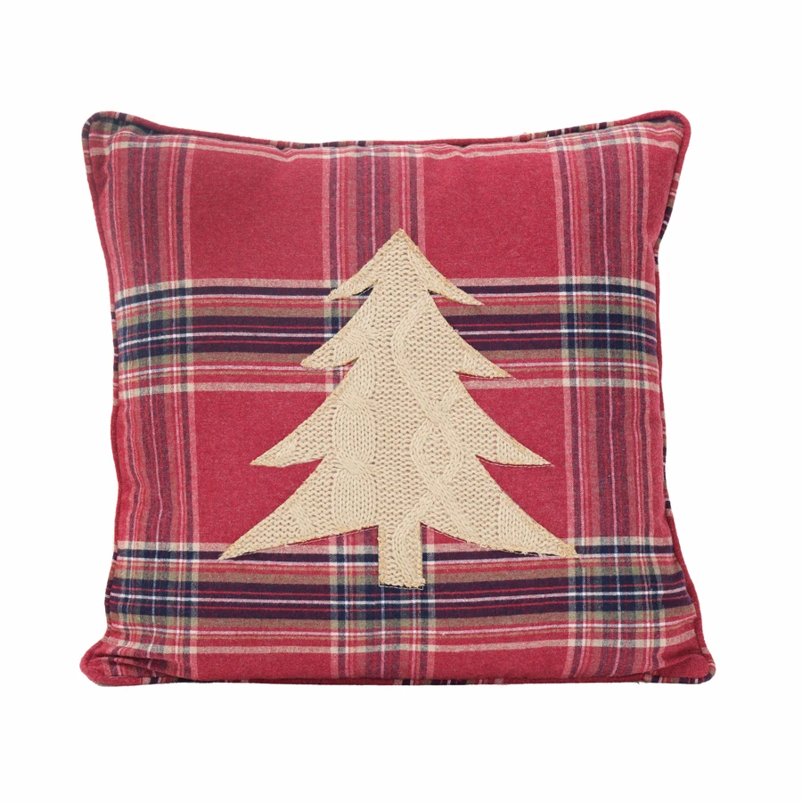 Karaca Home Woodland Kırmızı Ağaçlı Cozy Kırlent 45x45 cm