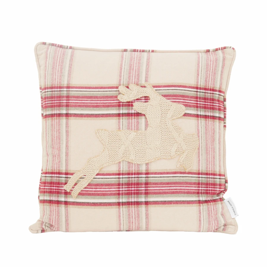 Karaca Home Woodland Bej Geyik Cozy Kırlent 45x45 cm