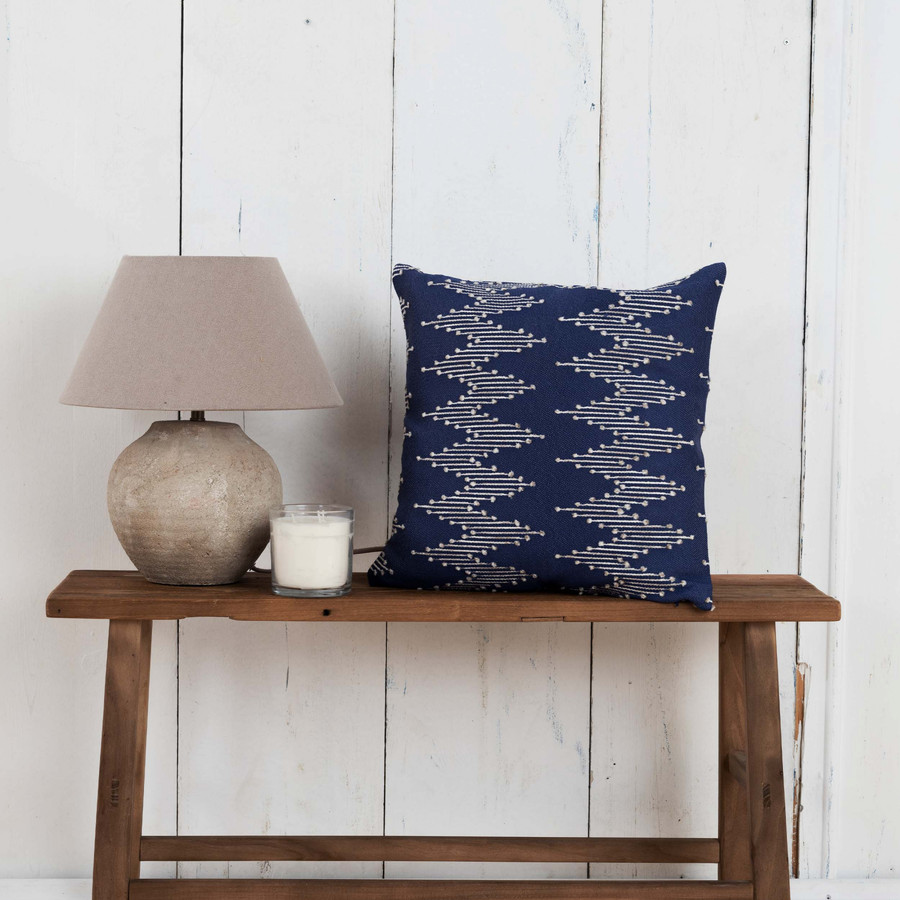 Karaca Home Limni Mavi Jakar Kırlent 45 cm x 45 cm