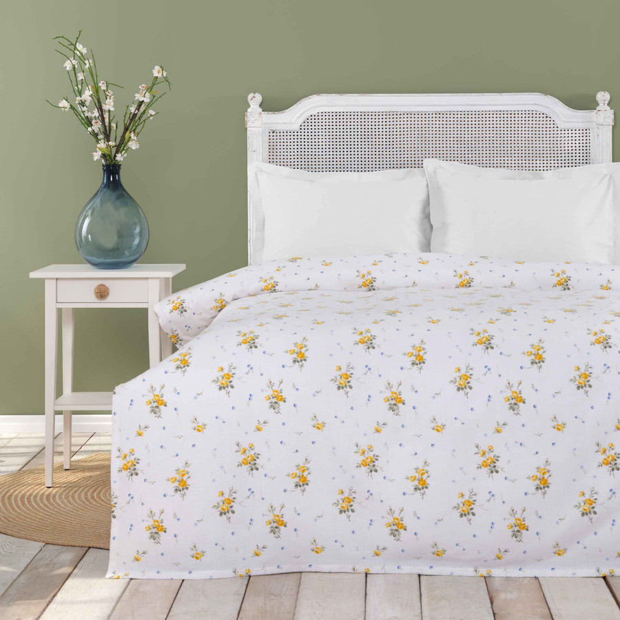 Karaca Home Matilda Sarı %100 Pamuk Çift Kişilik Pike