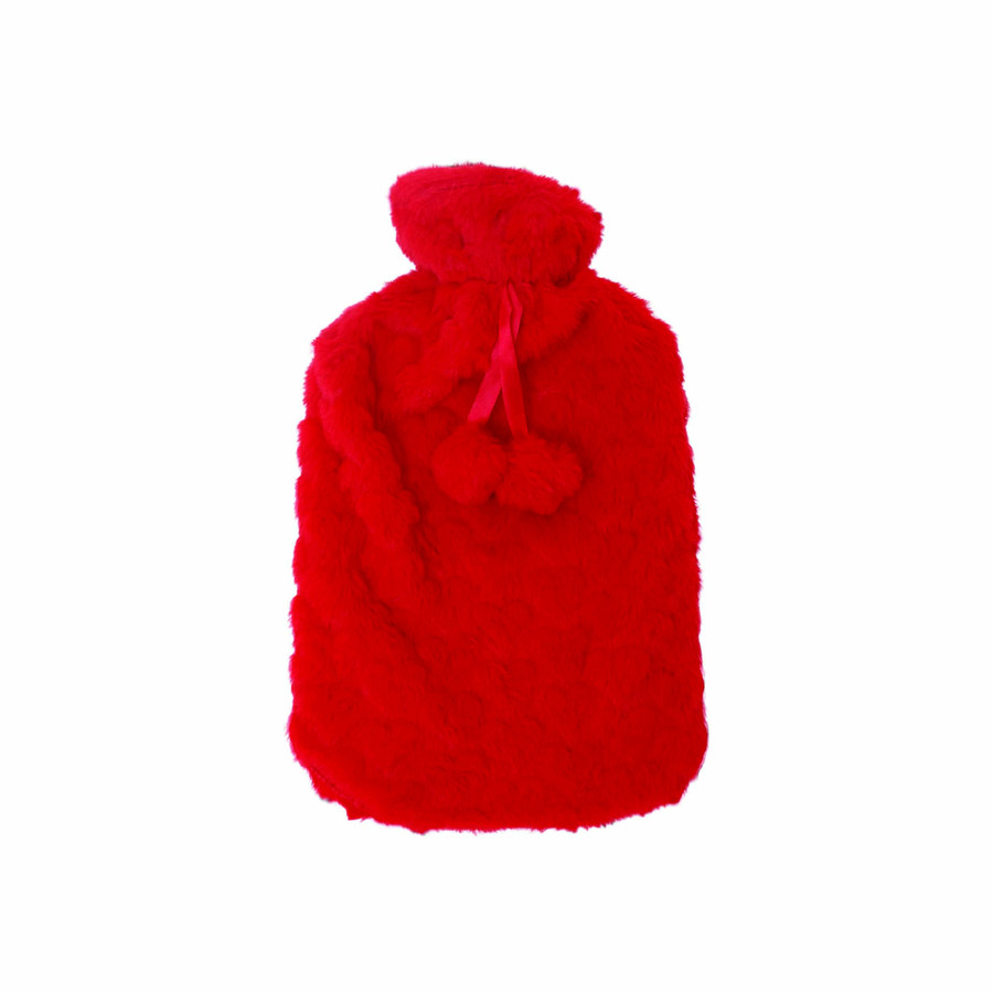 Karaca Home Kalp Dokulu Kırmızı Peluş Su Torbası