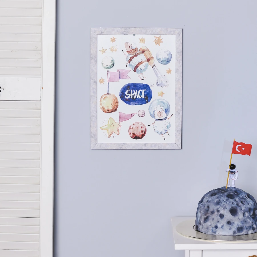 Karaca Home Astronout Sheep Çerçeveli Poster Tablo