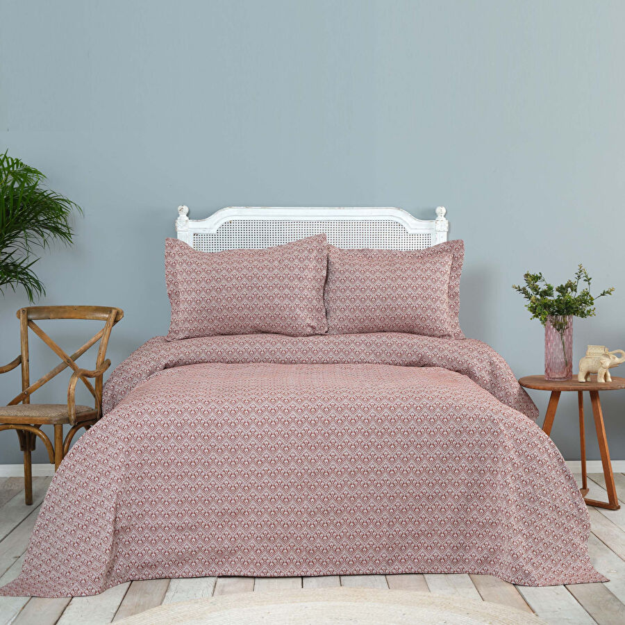 Karaca Home Somes Terracota Çift Kişilik Yatak Örtüsü Takımı