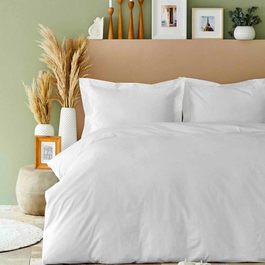 Karaca Home Back to Basic %100 Pamuk King Size Nevresim Takımı Beyaz