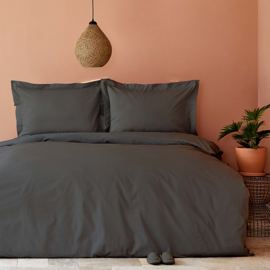 Karaca Home Back to Basic %100 Pamuk King Size Nevresim Takımı Antrasit