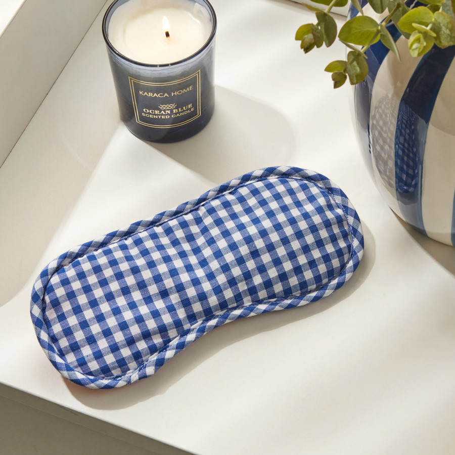 Karaca Home Plaid Lavantalı Uyku Bandı Mavi