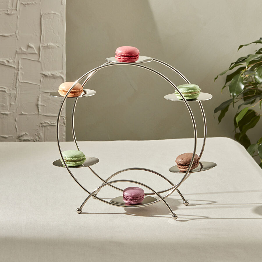 Karaca Home Nathalie İkram Standı 30x30x25 cm Gümüş