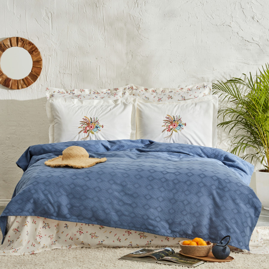 Karaca Home Spring Çift Kişilik Nish Set Beyaz