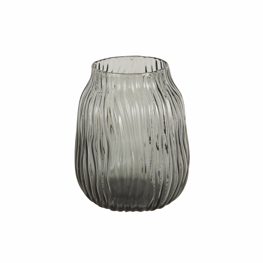 Karaca Home Janis Cam Vazo 19,5x16 cm Gri