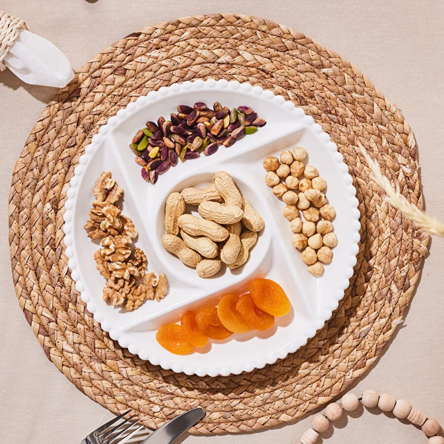 Karaca Carmen Perla 5 Bölmeli Yuvarlak Sunum Tabağı 27 Cm