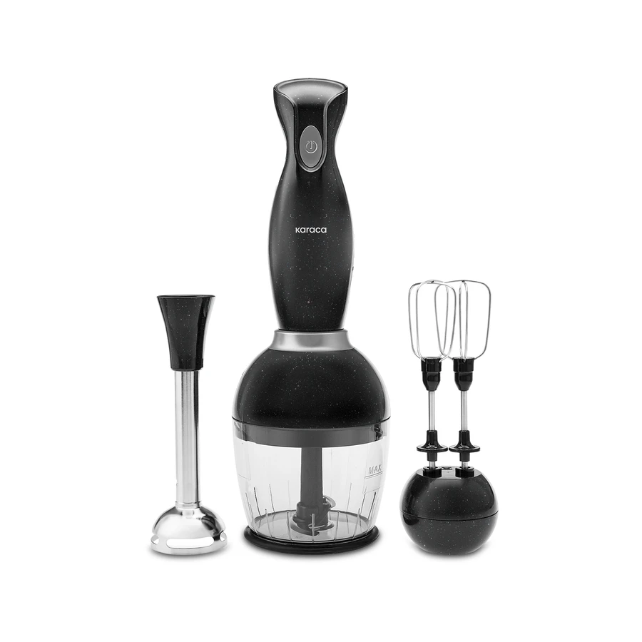 Karaca Pro - Midi Plus 3'lü Blender Set Shiny Black 1000w