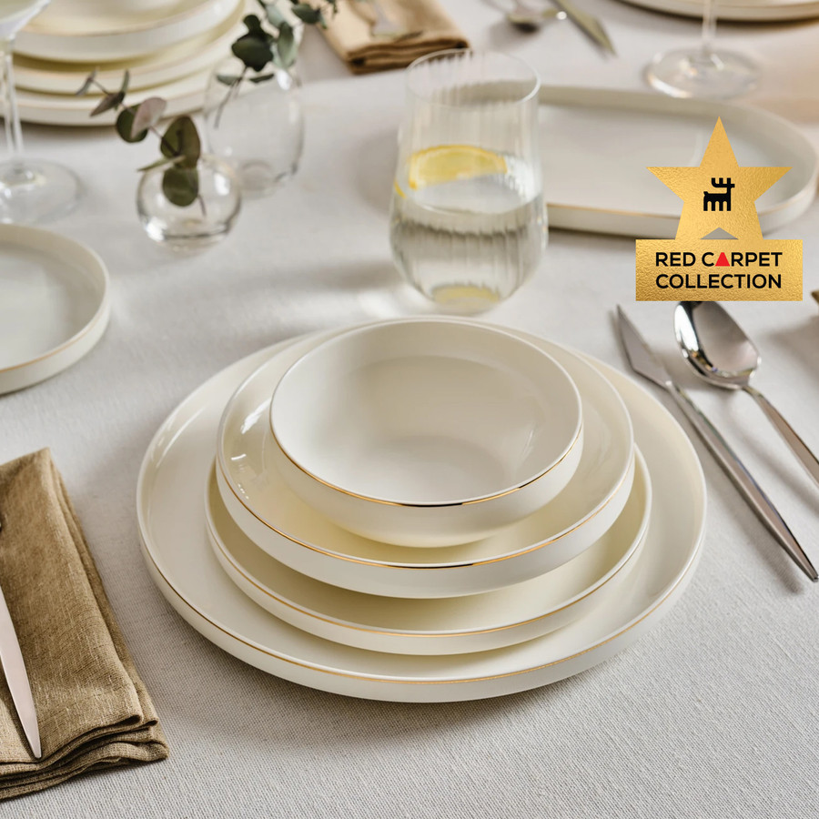 Karaca Red Carpet Collection Stream Bone Sirius 53 Parça 12 Kişilik Yemek Takımı Gold