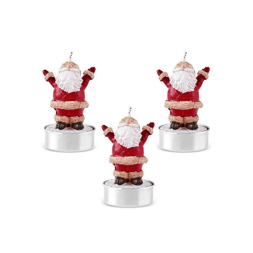 Karaca New Year Yılbaşı Santa 3'lü Tealight Mum