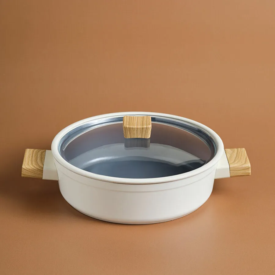 Karaca x Refika Swiss Crystal Creamy Wood Karnıyarık Tencere 30 cm