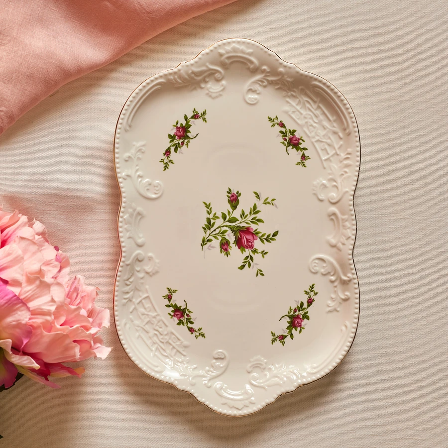 Karaca Vintage Rose Kayık Tabak 35 cm