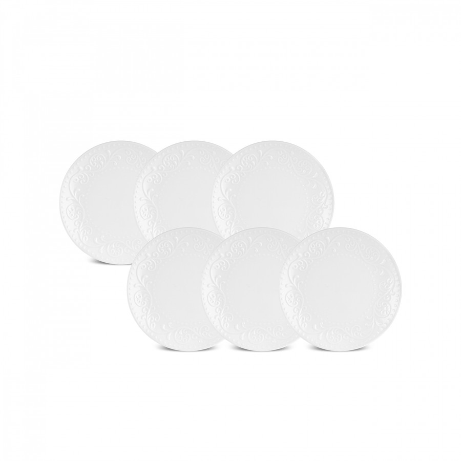 Karaca Safir 6 Parça Porselen Pasta Takımı 21 cm