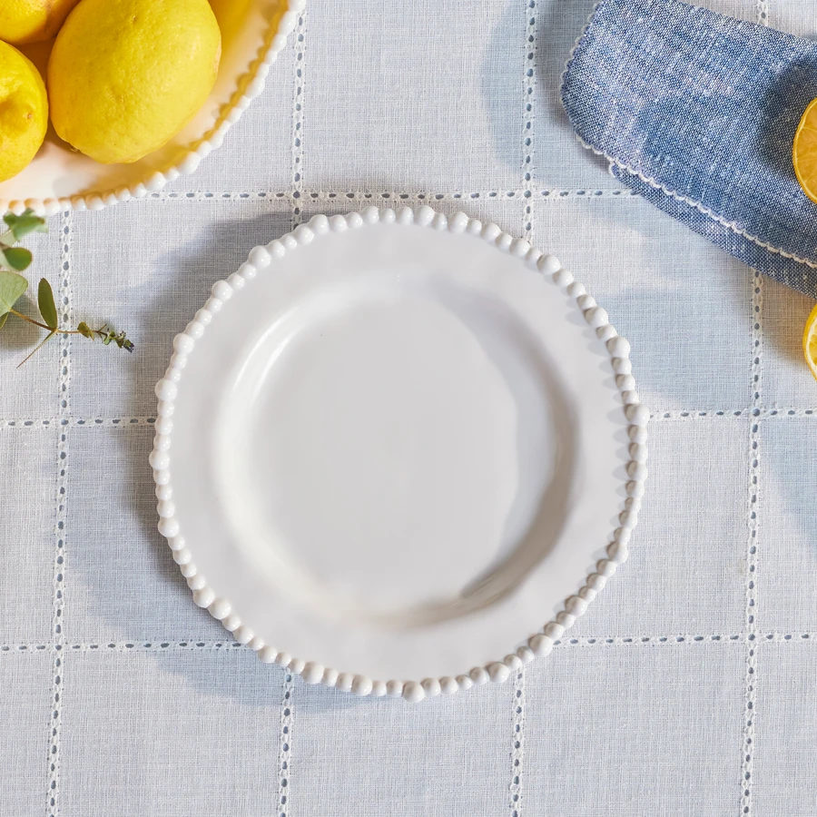 Karaca Perla Melamin Pasta Tabağı 23 cm Beyaz