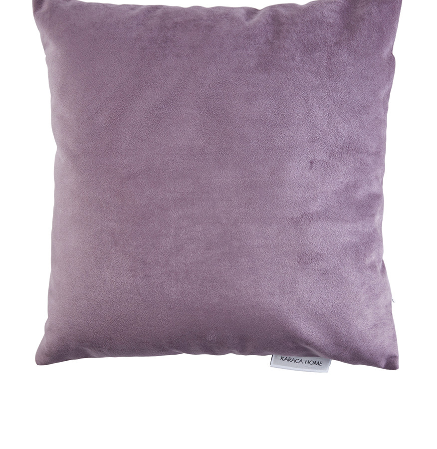 Karaca Home Breda Lila Kadife Kırlent Kılıfı 45x45 cm