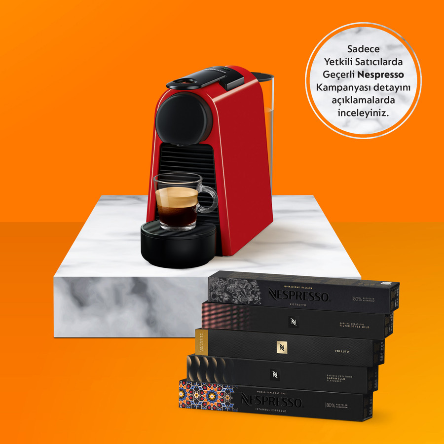 Nespresso D30 Essenza Mini Kırmızı Kahve Makinesi